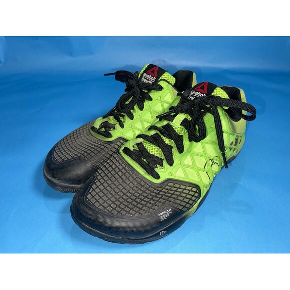 Reebok CF74 CrossFit Nano 4.0 Green Black Men’s Size 8 Shoe Sneaker M49987 - Picture 1 of 6